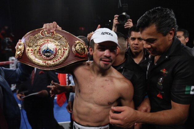 INGLEWOOD, CA - MAY 17:  Juan Manuel Marquez celebrates his victory over Mike Alvarado at The Forum on May 17, 2014 in Inglewood, California.  (Photo by Jeff Gross/Getty Images)