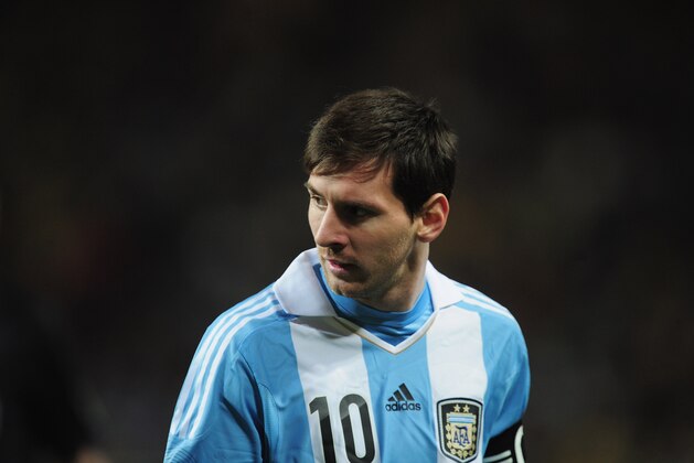 STOCKHOLM, SWEDEN - FEBRUARY 06:  Lionel Messi of Argentina in action during the International Friendly match between Sweden and Argentina at the Friends Arena on February 6, 2013 in Stockholm, Sweden.  (Photo by Jamie McDonald/Getty Images)