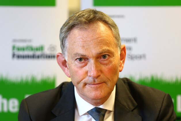 LONDON, ENGLAND - OCTOBER 23:   Premier League Chief Executive Richard Scudamore addresses the media during the Premier League and the FA Facilities Fund Launch at The London Nautical School on October 23, 2013 in London, England.  (Photo by Jan Kruger/Getty Images)