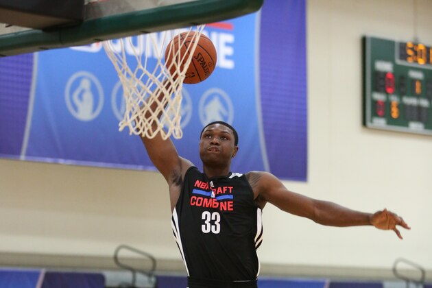 CHICAGO, IL - May 15:  NBA draft prospect Cleanthony Early participates in drills during the 2014 Draft Combine on May 15, 2014 at Quest Multisport in Chicago, Illinois. NOTE TO USER:  User expressly acknowledges and agrees that, by downloading and or using this Photograph, user is consenting to the terms and conditions of the Getty Images License Agreement.  Mandatory Copyright Notice:  Copyright 2014 NBAE (Photo by Gary Dineen/NBAE via Getty Images)