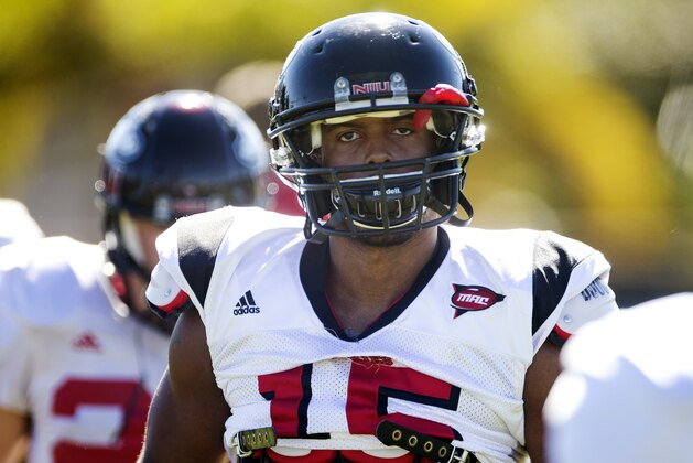 Northern Illinois' Jimmie Ward appears during practice, Thursday, Dec. 27, 2012, in Miami. Northern Illinois is scheduled to play Florida State in the Orange Bowl NCAA college football game on Tuesday, Jan. 1, 2013. (AP Photo/J Pat Carter)