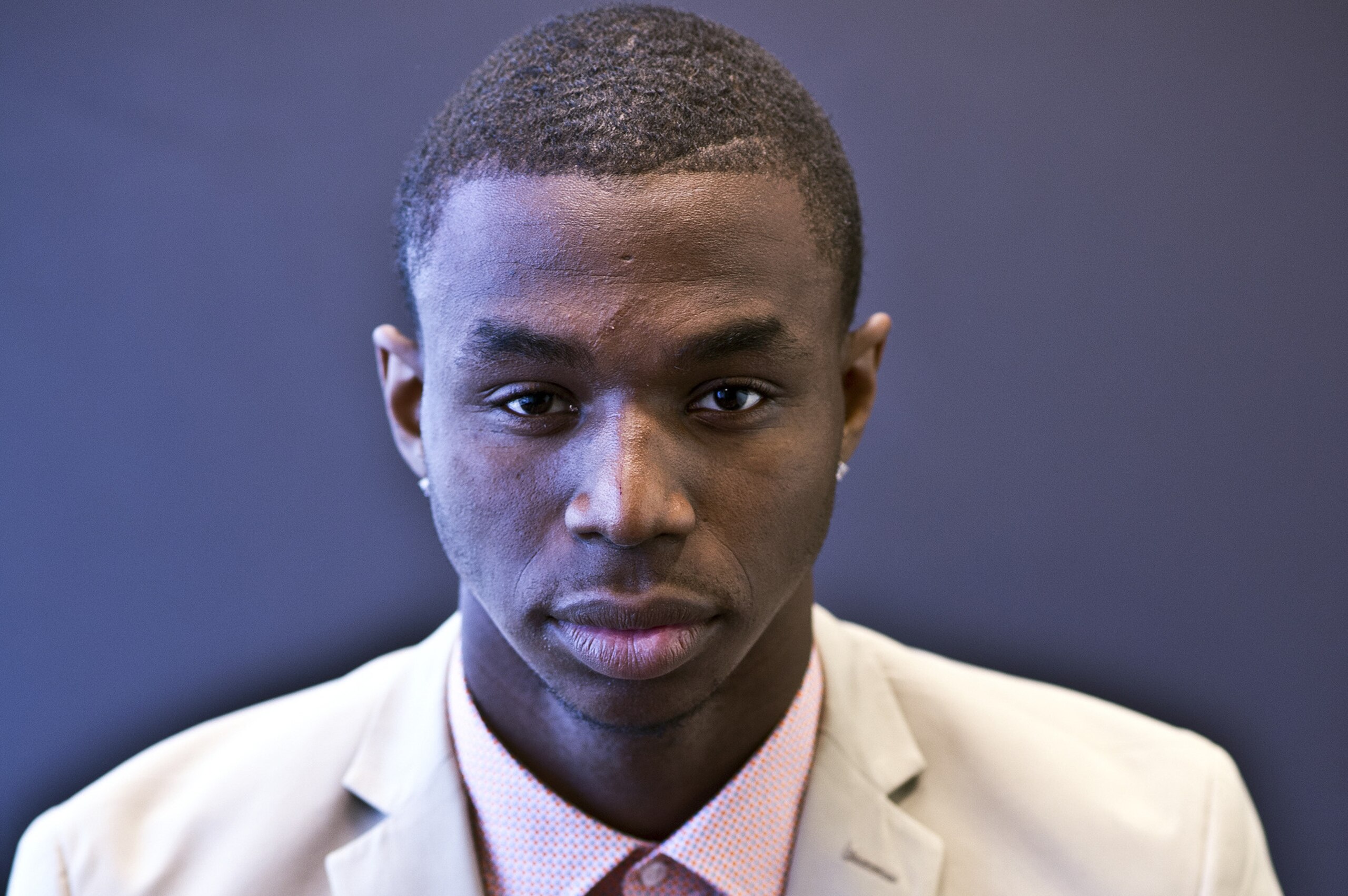 NEW YORK - MAY 20: NBA Draft prospect Andrew Wiggins poses for portraits prior to the 2014 NBA Draft Lottery on May 20, 2014 at the NBA Headquarters in New York City.  NOTE TO USER: User expressly acknowledges and agrees that, by downloading and/or using this photograph, user is consenting to the terms and conditions of the Getty Images License Agreement. Mandatory Copyright Notice: Copyright 2014 NBAE (Photo by Jennifer Pottheiser/NBAE via Getty Images)
