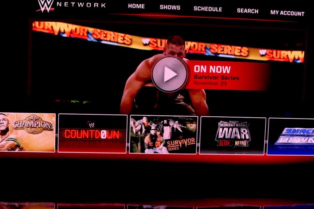 WWE Network demonstration from its January unveiling.