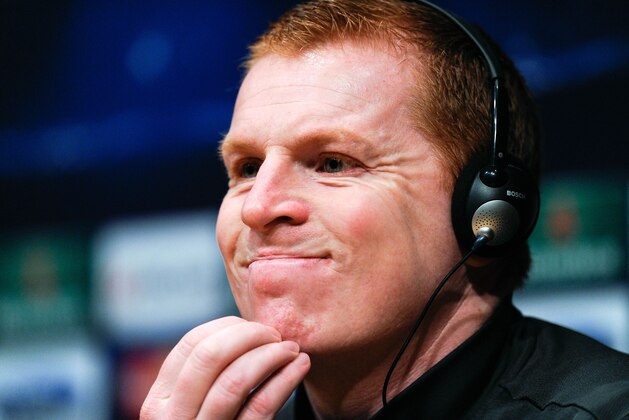 BARCELONA, SPAIN - DECEMBER 10:  Celtic manager Neil Lennon faces the media ahead their UEFA Champions League Group H match between FC Barcelona and Celtic FC at the Camp Nou Stadium on December 10, 2013 in Barcelona, Spain.  (Photo by David Ramos/Getty Images)