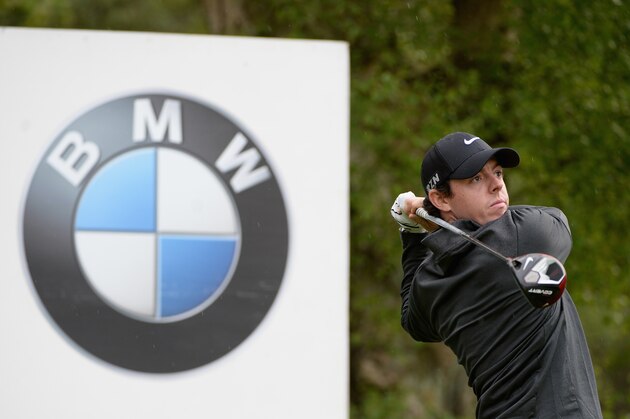 VIRGINIA WATER, ENGLAND - MAY 22:   Rory McIlroy of Northern Ireland  tees off during day one of the BMW PGA Championship at Wentworth on May 22, 2014 in Virginia Water, England.  (Photo by Ross Kinnaird/Getty Images)