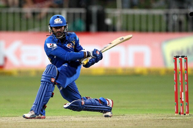 DURBAN, SOUTH AFRICA - OCTOBER 22:  Dinesh Karthik of Mumbai bats during the Champions League twenty20 match between Sydney Sixers and Mumbai Indians at Sahara Stadium Kingsmead on October 22, 2012 in Durban, South Africa. (Photo by Anesh Debiky / Gallo Images/Getty Images)