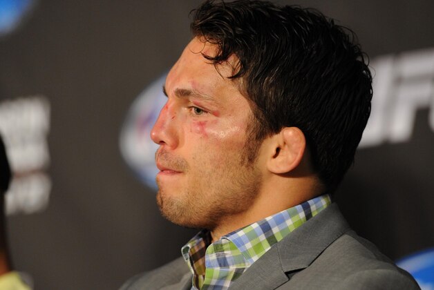 Jul 27, 2013; Seattle, WA, USA; Jake Ellenberger at a press conference after UFC on FOX 8 at Key Arena. Mandatory Credit: Jayne Kamin-Oncea-USA TODAY Sports