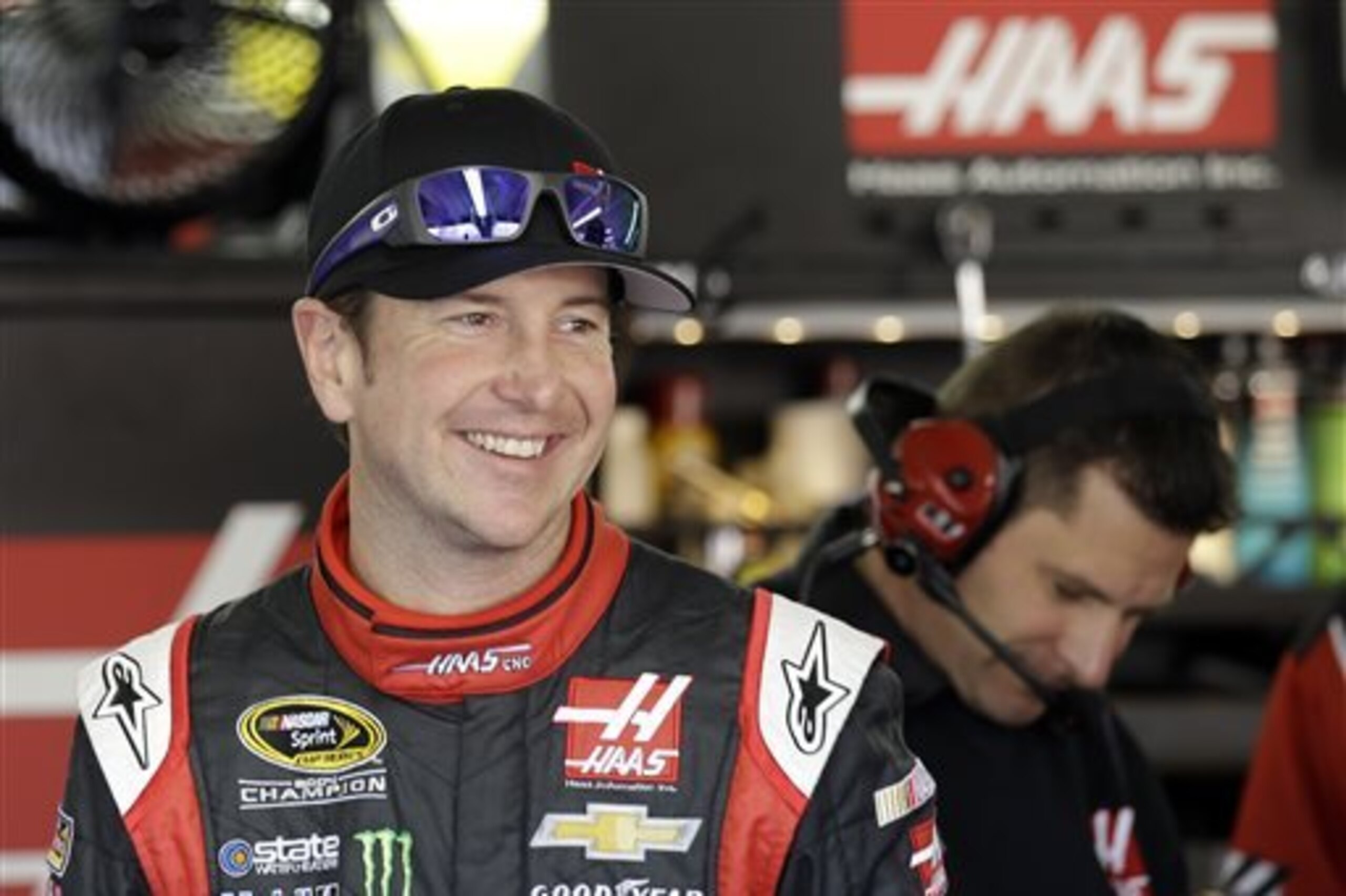 Kurt Busch smiles following practice for Sunday's NASCAR Sprint Cup series Coca-Cola 600 auto race at the Charlotte Motor Speedway in Concord, N.C., Saturday, May 24, 2014. (AP Photo/Gerry Broome) Kurt Busch smiles following practice for Sunday's NASCAR Sprint Cup series Coca-Cola 600 auto race at the Charlotte Motor Speedway in Concord, N.C., Saturday, May 24, 2014. (AP Photo/Gerry Broome)
