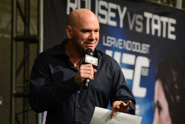 Dec 28, 2013; Las Vegas, NV, USA;   UFC president Dana White at a press conference to introduce the new digital platform UFC Fight Pass at the MGM Grand Garden Arena. Mandatory Credit: Jayne Kamin-Oncea-USA TODAY Sports