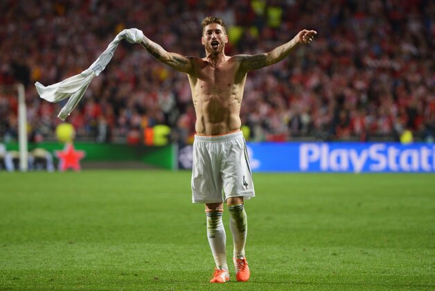 LISBON, PORTUGAL - MAY 24:  Sergio Ramos of Real Madrid celebrates victory after the UEFA Champions League Final between Real Madrid and Atletico de Madrid at Estadio da Luz on May 24, 2014 in Lisbon, Portugal.  (Photo by Michael Regan/Getty Images)