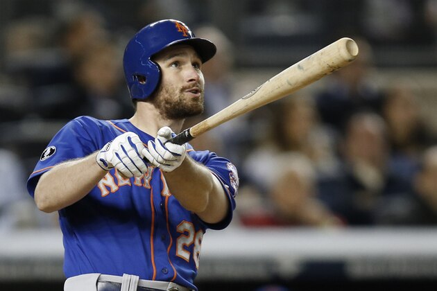 New York Mets Daniel Murphy watches his fifth-inning three-run home run off New York Yankees relief pitcher Alfredo Aceves in a baseball game at Yankee Stadium in New York, Tuesday, May 13, 2014. (AP Photo) New York Mets Daniel Murphy watches his fifth-inning three-run home run off New York Yankees relief pitcher Alfredo Aceves in a baseball game at Yankee Stadium in New York, Tuesday, May 13, 2014. (AP Photo)