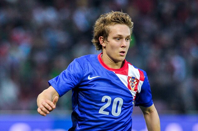 GENEVA, SWITZERLAND - JUNE 10:  Alen Halilovic of Croatia in action during the international friendly match between Portugal and Croatia on June 10, 2013 in Geneva, Switzerland.  (Photo by Harold Cunningham/Getty Images)