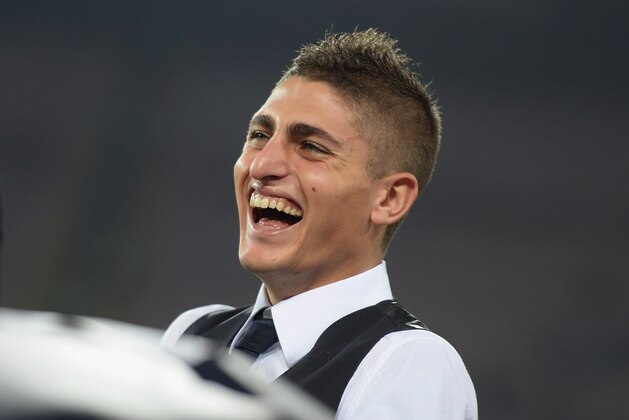 NAPLES, ITALY - OCTOBER 15:  Marco Verratti of Italy smiles before the FIFA 2014 World Cup qualifier group B match between Italy and Armenia at Stadio San Paolo on October 15, 2013 in Naples, Italy.  (Photo by Claudio Villa/Getty Images)