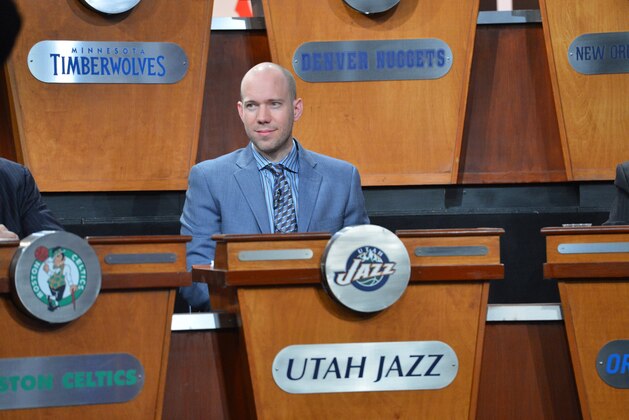 NEW YORK - MAY 20: Bryan Miller of the Utah Jazz during the 2014 NBA Draft Lottery on May 20, 2014 at the ABC News' 'Good Morning America' Times Square Studio in New York City.  NOTE TO USER: User expressly acknowledges and agrees that, by downloading and/or using this photograph, user is consenting to the terms and conditions of the Getty Images License Agreement. Mandatory Copyright Notice: Copyright 2014 NBAE (Photo by Jesse D. Garrabrant/NBAE via Getty Images)