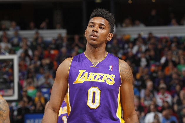 SACRAMENTO, CA - APRIL 2: Nick Young #0 of the Los Angeles Lakers in a game against the Sacramento Kings on April 2, 2014 at Sleep Train Arena in Sacramento, California. NOTE TO USER: User expressly acknowledges and agrees that, by downloading and or using this photograph, User is consenting to the terms and conditions of the Getty Images Agreement. Mandatory Copyright Notice: Copyright 2014 NBAE (Photo by Rocky Widner/NBAE via Getty Images)