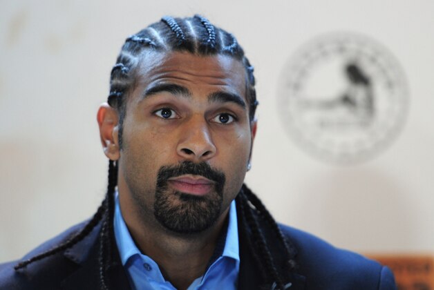 LONDON, ENGLAND - JULY 11:  British heavyweight boxer David Haye speaks during a press conference to announce his upcoming title fight against Tyson Fury on July 11, 2013 in London, England.  (Photo by Shaun Botterill/Getty Images)
