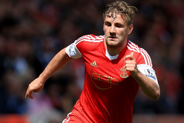 SOUTHAMPTON, ENGLAND - APRIL 26:  Luke Shaw of Southampton in action during the Barclays Premier League match between Southampton and Everton at St Mary's Stadium on April 26, 2014 in Southampton, England.  (Photo by Richard Heathcote/Getty Images)