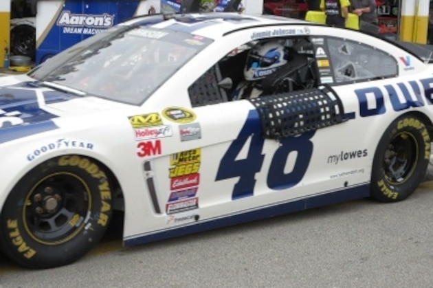Jimmie Johnson during practice at Daytona International Speedway.