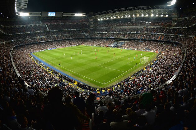 MADRID, SPAIN - APRIL 23:  A general view during the UEFA Champions League semi-final first leg match between Real Madrid and FC Bayern Muenchen at the Estadio Santiago Bernabeu on April 23, 2014 in Madrid, Spain.  (Photo by Mike Hewitt/Getty Images)