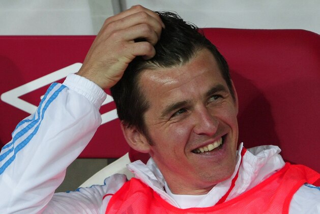 Marseille's midfielder Joey Barton is seen before his French League one soccer match against Lille at the Lille Metropole stadium, in Villeneuve d'Ascq, northern France, Sunday, April 14, 2013. (AP Photo/Michel Spingler)