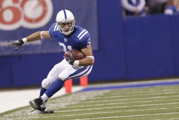 Indianapolis Colts running back Donald Brown (31) in action during an NFL football game between the Indianapolis Colts and the San Diego Chargers in Indianapolis, Sunday, Nov. 28, 2010. (AP Photo/AJ Mast)