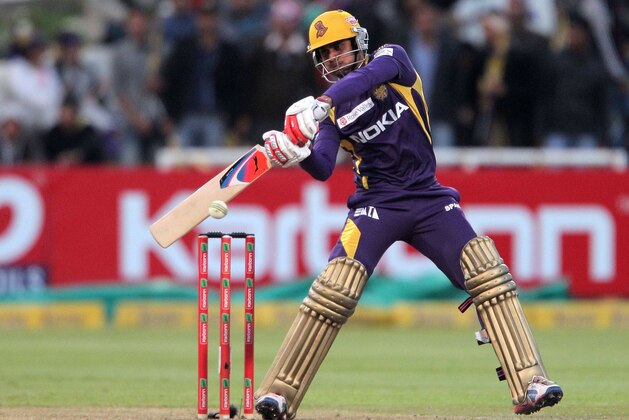 CAPE TOWN, SOUTH AFRCA - OCTOBER 21:  Manoj Tiwary of the Kolkata Knight Riders in action during the Champions league twenty20 match between CLT20 Kolkata Knight Riders v Nashua Titans at Sahara Park Newlands on October 21, 2012 in Cape Town, South Africa. (Photo by Carl Fourie / Gallo Images/Getty Images)