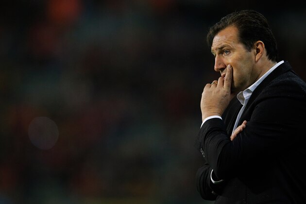 BRUSSELS, BELGIUM - OCTOBER 15:  Belgium Manager, Marc Wilmots looks on prior to the FIFA 2014 World Cup Qualifying Group A match between Belgium and Wales at King Baudouin Stadium on October 15, 2013 in Brussels, Belgium.  (Photo by Dean Mouhtaropoulos/Getty Images)