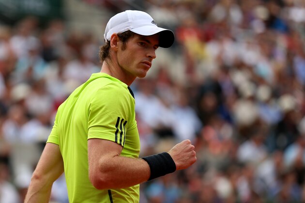 PARIS, FRANCE - JUNE 02: Andy Murray of Great Britain celebrates a point during his men's singles match against Fernando Verdasco of Spain on day nine of the French Open at Roland Garros on June 2, 2014 in Paris, France. (Photo by Matthew Stockman/Getty Images) PARIS, FRANCE - JUNE 02: Andy Murray of Great Britain celebrates a point during his men's singles match against Fernando Verdasco of Spain on day nine of the French Open at Roland Garros on June 2, 2014 in Paris, France. (Photo by Matthew Stockman/Getty Images)