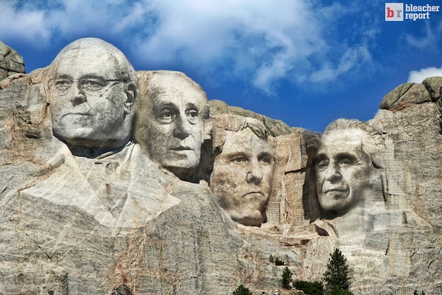 From left: Phil Jackson, Red Auerbach, Gregg Popovich and Pat Riley