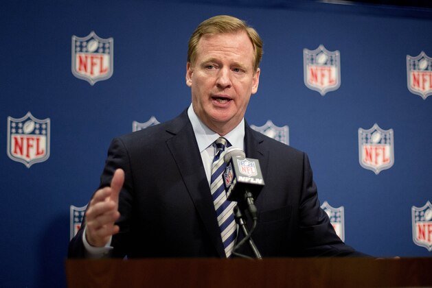 NFL Commissioner Roger Goodell speaks at a press conference at the NFL's spring meeting, Tuesday, May 20, 2014, in Atlanta. (AP Photo/David Goldman) NFL Commissioner Roger Goodell speaks at a press conference at the NFL's spring meeting, Tuesday, May 20, 2014, in Atlanta. (AP Photo/David Goldman)