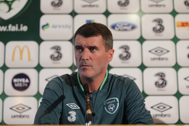 DUBLIN, IRELAND - NOVEMBER 13: Assistant manager Roy Keane speaks at a press conference at Gannon Park on November 13, 2013 in Dublin, Ireland. (Photo by Patrick Bolger/Getty Images)