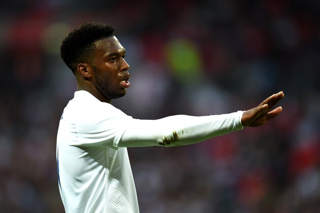 LONDON, ENGLAND - MAY 30:  Daniel Sturridge of England gestures during the international friendly match between England and Peru at Wembley Stadium on May 30, 2014 in London, England.  (Photo by Shaun Botterill/Getty Images)