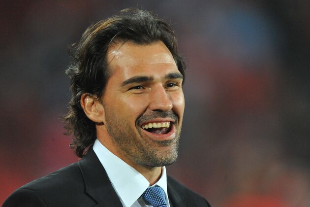 JOHANNESBURG, SOUTH AFRICA - APRIL 14:  Victor Matfield smiles during the 2012 Super Rugby match between MTN Lions and Vodacom Bulls at Coca Cola Park on April 14, 2012 in Johannesburg, South Africa.  (Photo by Duif du Toit/Gallo Images/Getty Images)