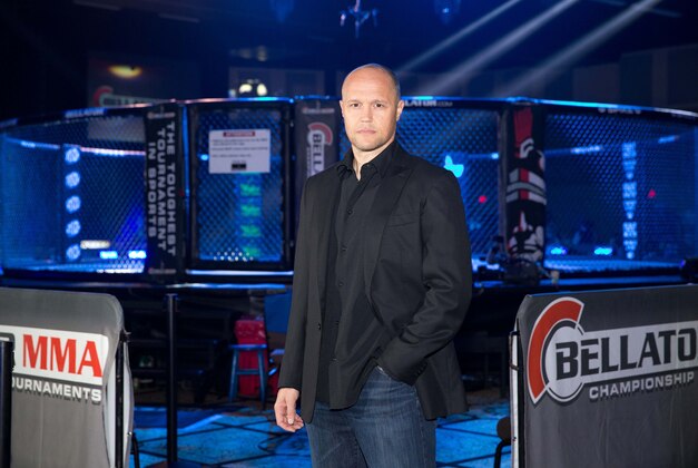 Jun 19, 2013; Thackerville, OK, USA; Bellator chief executive officer Bjorn Rebney poses for a portrait before the start of BFC 96 at the WinStar World Casino. Mandatory Credit: Kevin Jairaj-USA TODAY Sports