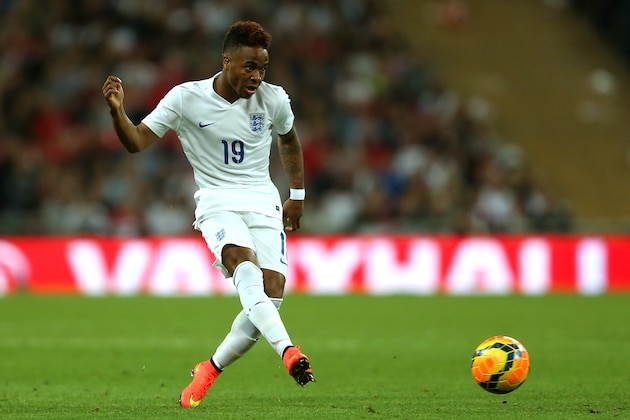 LONDON, ENGLAND - MAY 30:  Raheem Sterling of England on the ball during the international friendly match between England and Peru at Wembley Stadium on May 30, 2014 in London, England.  (Photo by Warren Little/Getty Images)