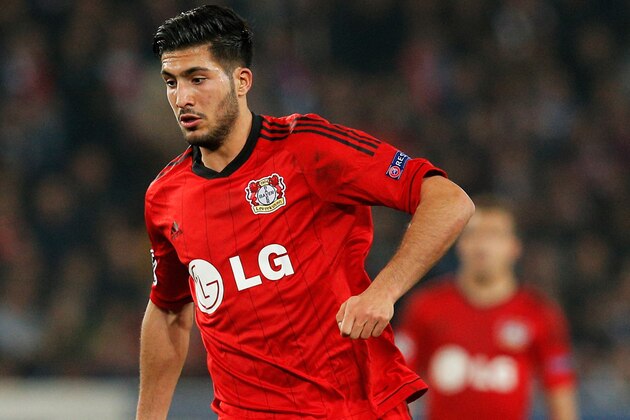 PARIS, FRANCE - MARCH 12: Emre Can of Leverkusen in action during the UEFA Champions League Round of 16 second leg match between Paris Saint-Germain FC and Bayer Leverkusen at Parc des Princes on March 12, 2014 in Paris, France.  (Photo by Dean Mouhtaropoulos/Getty Images)