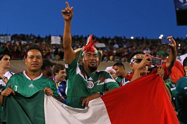 CHICAGO, IL - JUNE 03:  Fans of Mexico cheer before an international friendly match against Bosnia & Herzegovina at Soldier Field on June 3, 2014 in Chicago, Illinois.  (Photo by Jonathan Daniel/Getty Images)