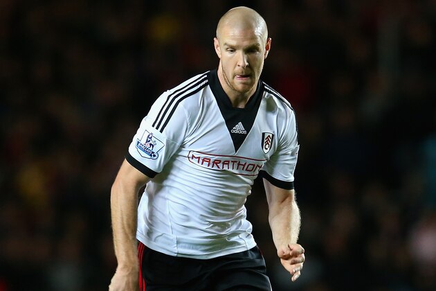 SOUTHAMPTON, ENGLAND - OCTOBER 26:  Philippe Senderos of Fulham in action during the Barclays Premier League match between Southampton and Fulham at St Mary's Stadium on October 26, 2013 in Southampton, England.  (Photo by Julian Finney/Getty Images)