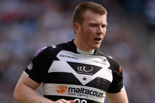 MANCHESTER, ENGLAND - MAY 17:  Paddy Flynn of Widnes Vikings during the Super League match between Widnes Vikings and Salford Red Devils at Etihad Stadium on May 17, 2014 in Manchester, England.  (Photo by Gareth Copley/Getty Images)