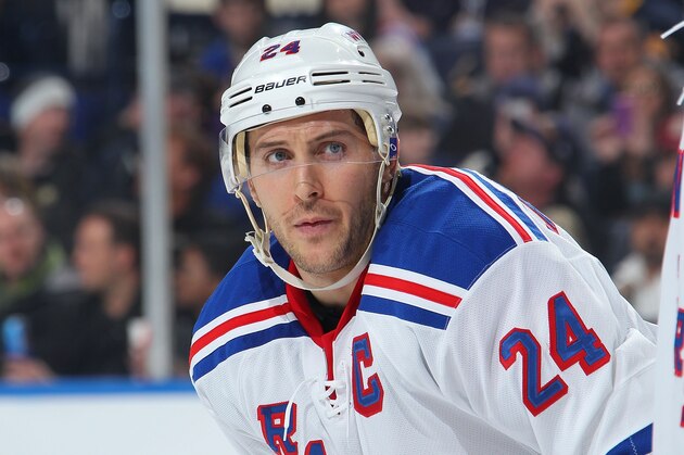 BUFFALO, NY - MARCH 12: Ryan Callahan #24 of the New York Rangers skates against the Buffalo Sabres on March 12, 2013 at the First Niagara Center in Buffalo, New York.  (Photo by Bill Wippert/NHLI via Getty Images)