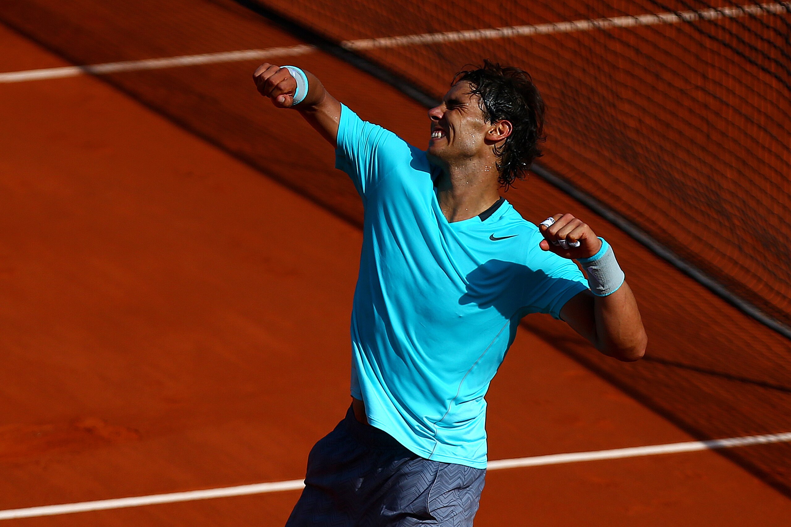 PARIS, FRANCE - JUNE 06: Rafael Nadal of Spain celebrates victory in his men's singles match against Andy Murray of Great Britain on day thirteen of the French Open at Roland Garros on June 6, 2014 in Paris, France. (Photo by Dan Istitene/Getty Images) PARIS, FRANCE - JUNE 06: Rafael Nadal of Spain celebrates victory in his men's singles match against Andy Murray of Great Britain on day thirteen of the French Open at Roland Garros on June 6, 2014 in Paris, France. (Photo by Dan Istitene/Getty Images)