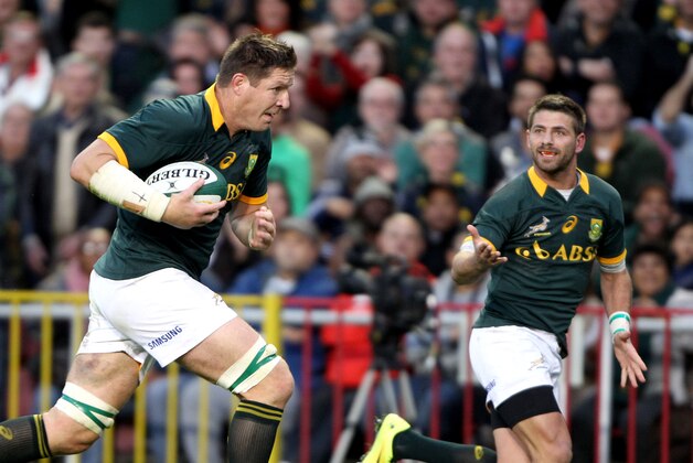 CAPE TOWN, SOUTH AFRICA - JUNE 07: Bakkies Botha of the Springbok in action during the International match between South Africa and World XV at DHL Newlands Stadium on June 07, 2014 in Cape Town, South Africa. (Photo by Carl Fourie/Gallo Images/Getty Images)