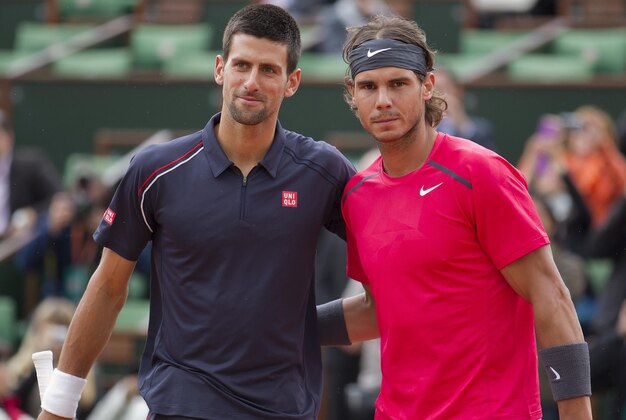 June 11, 2012; Paris, FRANCE; Rafael Nadal (ESP) wins his seventh French Open title by defeating Novak Djokovic (SRB) 6-4 6-3 2-6 7-5 on day 16 of the 2012 French Open. Credit: Susan Mullane-USA TODAY Sports