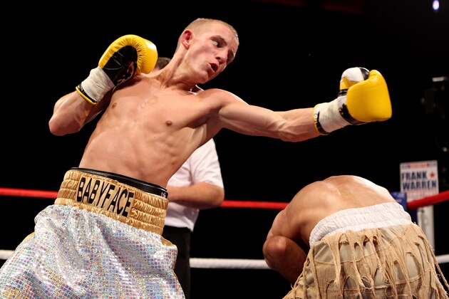 LIVERPOOL, ENGLAND - JULY 16:  Paul Butler swings a right arm towards Anwar Alfadli the Super-Flyweight bout against at Echo Arena on July 16, 2011 in Liverpool, England.  (Photo by Scott Heavey/Getty Images)