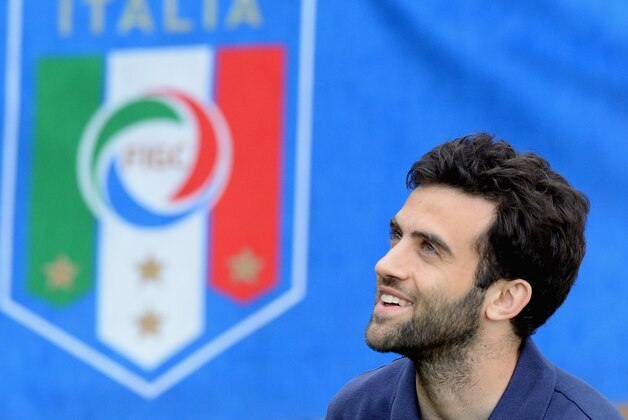 FLORENCE, ITALY - MAY 27:  Giuseppe Rossi of Italy during a training session at Coverciano on May 27, 2014 in Florence, Italy.  (Photo by Claudio Villa/Getty Images)