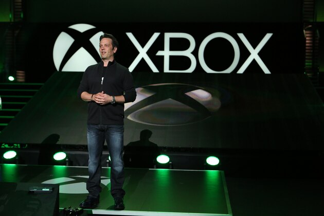 Phil Spencer, Head of Xbox, at the Xbox E3 2014 Media Briefing at the Galen Center on Monday, June 9, 2014 in Los Angeles. (Photo by Casey Rodgers/Invision for Xbox/AP Images) (PRNewsFoto/Microsoft Corp.) THIS CONTENT IS PROVIDED BY PRNewsfoto and is for EDITORIAL USE ONLY**