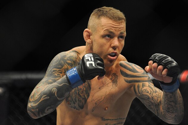 GOLD COAST, AUSTRALIA - DECEMBER 15:  Ross Pearson stands in the octagon during the Lightweight bout between George Sotiropoulos and Ross Pearson at Gold Coast Convention and Exhibition Centre on December 15, 2012 on the Gold Coast, Australia.  (Photo by Matt Roberts/Getty Images)