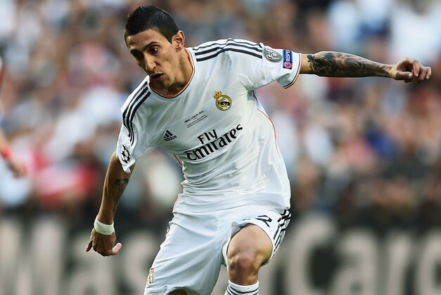 LISBON, PORTUGAL - MAY 24:  Angel Di Maria of Real Madrid in action during the UEFA Champions League Final between Real Madrid and Atletico de Madrid at Estadio da Luz on May 24, 2014 in Lisbon, Portugal.  (Photo by Laurence Griffiths/Getty Images)