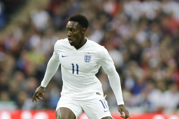 England's Danny Welbeck controls the ball during the international friendly soccer match between England and Peru at Wembley Stadium in London, Friday, May 30, 2014. (AP Photo/Kirsty Wigglesworth)
