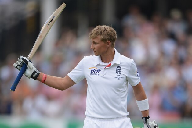 LONDON, ENGLAND - JULY 21:  Joe Root of England acknowledges the crowd after his innings of 180 runs during day four of the 2nd Investec Ashes Test match between England and Australia at Lord's Cricket Ground on July 21, 2013 in London, England.  (Photo by Gareth Copley/Getty Images)